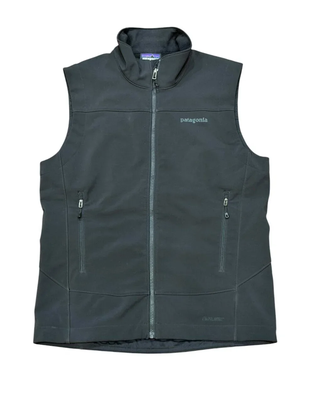 Patagonia Polartec Black Full Zip Soft Shell Vest Medium Winter Outdoor Hiking
